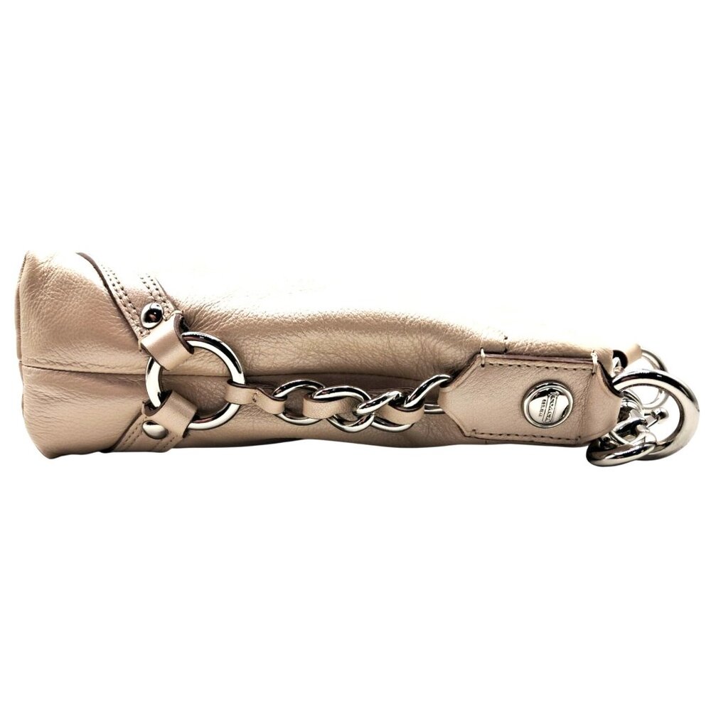 Coach Carly Bag F15251 Metallic Pearl Cream Purse Lavender Interior - Picture 5 of 16